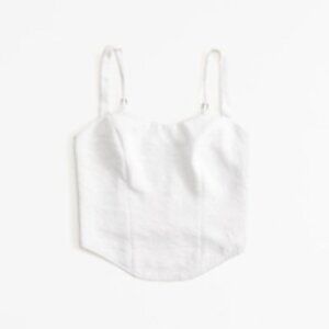 Like NEW! Abercrombie & Fitch Premium Crepe Sweetheart Set Top Sz XL